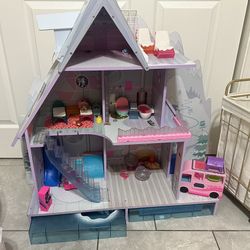 LOL Surprise!!OMG Winter Chill Cabin Chalet Doll House