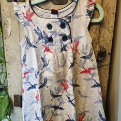 Tea Collection Majestic Cranes Sailor Dress 
