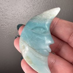 Sky Blue Quartz Moon