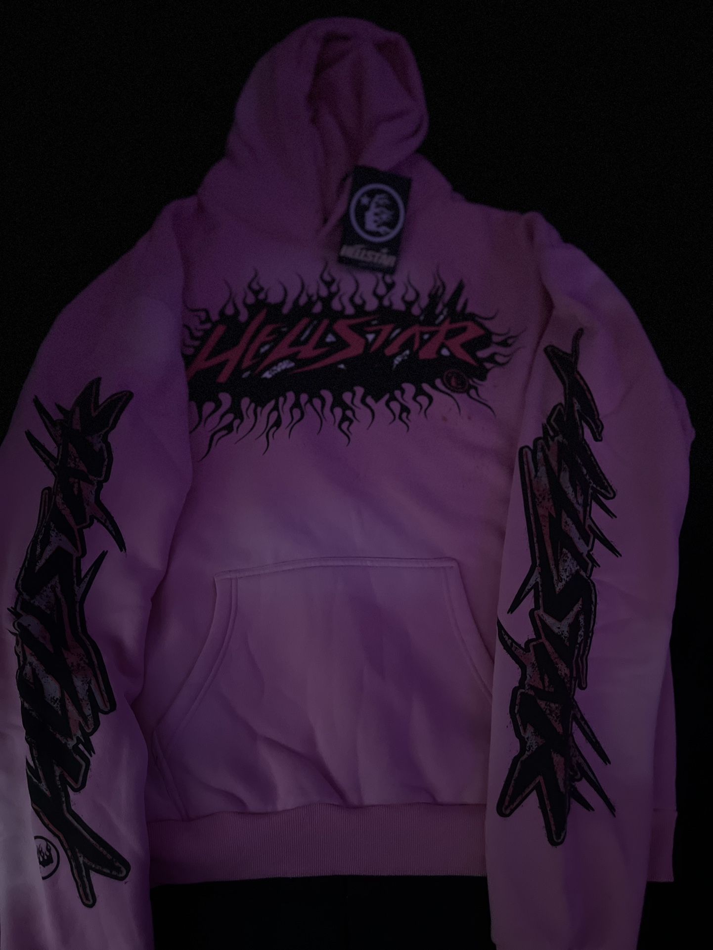PINK ⭐️Hellstar Men's Hoodie Size Large Pullover RUNS BAGGY! NEW ‘THICK COTTON