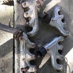 Ls Swap parts Corvette Manifolds and Oil pan For Trucks too
