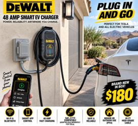 BRAND-NEW DEWALT VARIABLE AMP SMART EV CHARGER