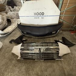 For 2019 2020 2021 Chevy Silverado 1500 Front Bumper Assembly With Grilles Fog Lights