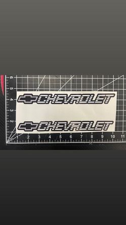 2 Piece C/k Style Chevrolet Chevy Gray Self Adhesive Vinyl Sticker
