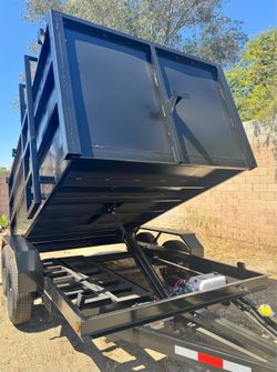 New 12 ft Long Hydraulic Dump Trailer with Ramps