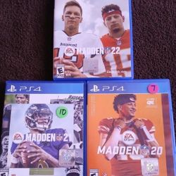 PS4 Madden 2020, 2021, 2022. ONLY $30 for all 3.