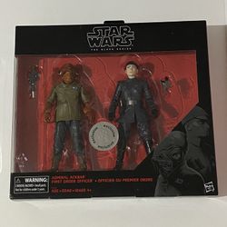 Star Wars Black Series Admiral Ackbar & First Order Officer Action Figures Set TRU Exclusive
