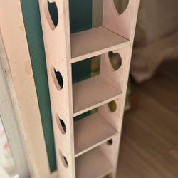 Cute Skinny Small Wood Heart Shelf Cottagecore 
