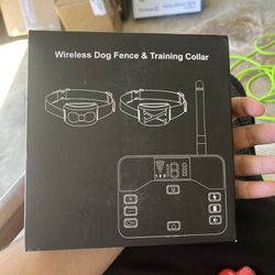 Wireless Dog Fence, 2-in-1 Electric Dog Fence System for 2 Dogs with Training Collar & Remote, IP65