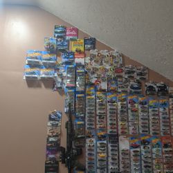 PC Desk And Hot Wheels Collection ALL CARS AND FIGURES.