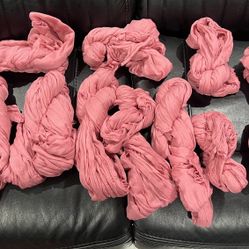 Pink cheesecloth Table Runners 