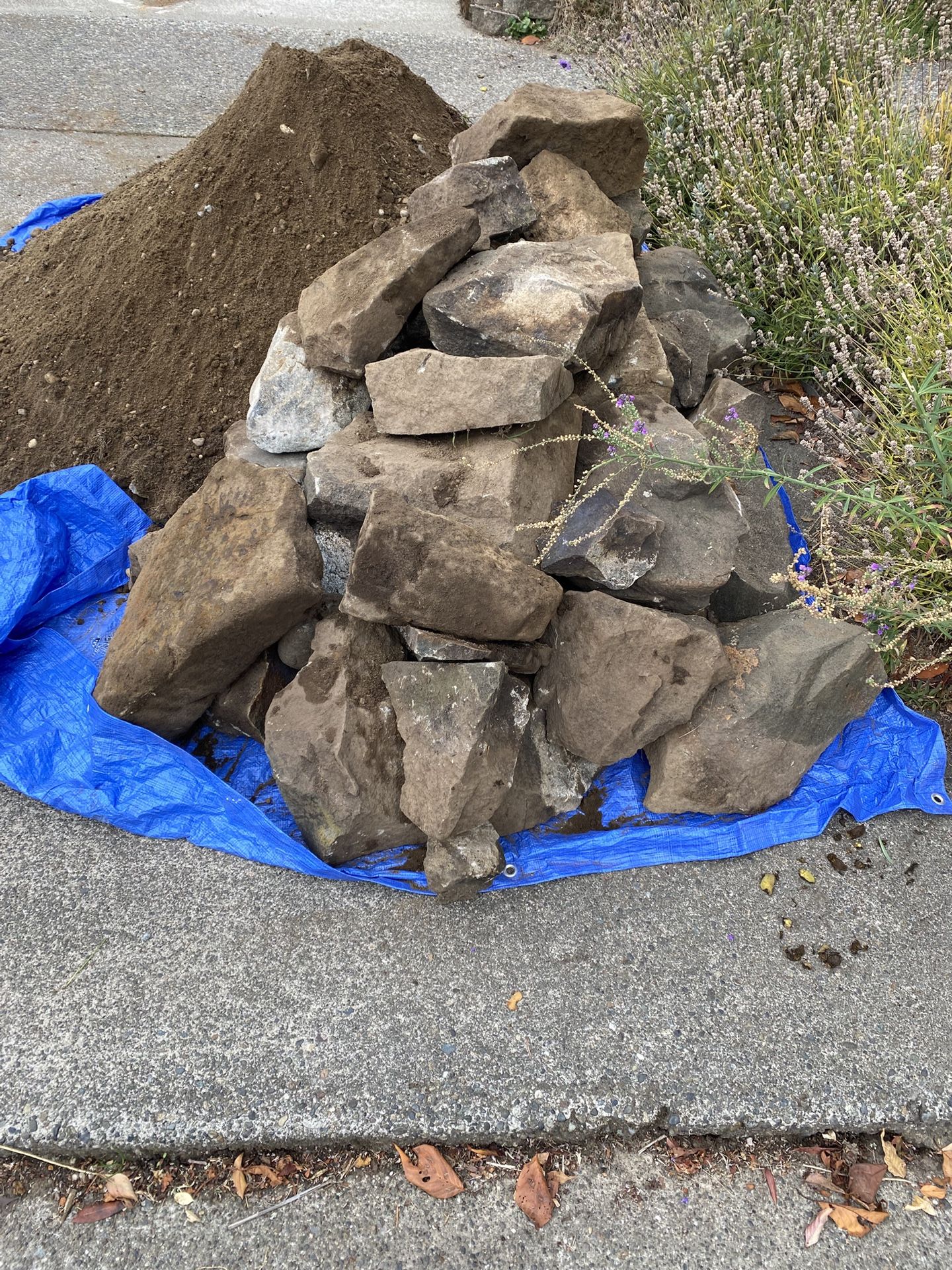Landscaping Rock + Yard of Soil