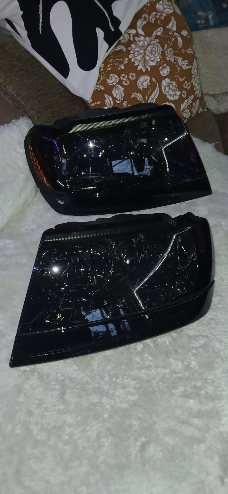 Smoke Color Headlight Covers For 1(contact info removed) Jeep Grand Cherokee