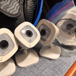 Four Netgear Arlo Q WiFi Cameras