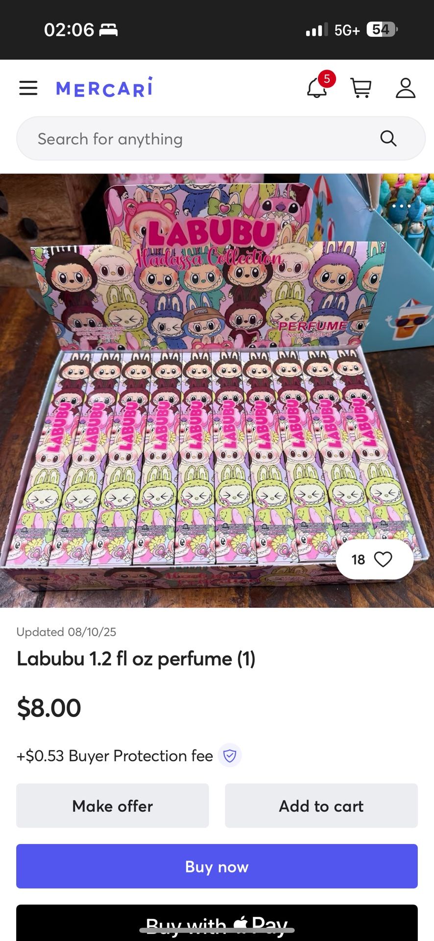 $50 for 20 pcs 1.2 floz  LABUBU Themed Travel Sized Perfumes  Sweet/candy scented Smells so good.  Glass bottles