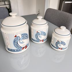 Vintage Goose Canister Set of 3