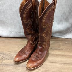 Dan Post Brown Leather Cowboy Boots Sz 5.5