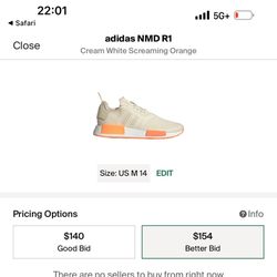 adidas NMD R1 Cream White Screaming Orange