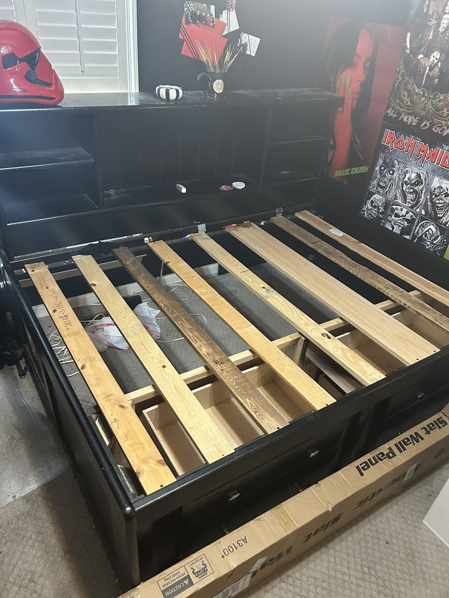 Captain’s Bed Frame - FULL SIZE MATTRESS INCLUDED 