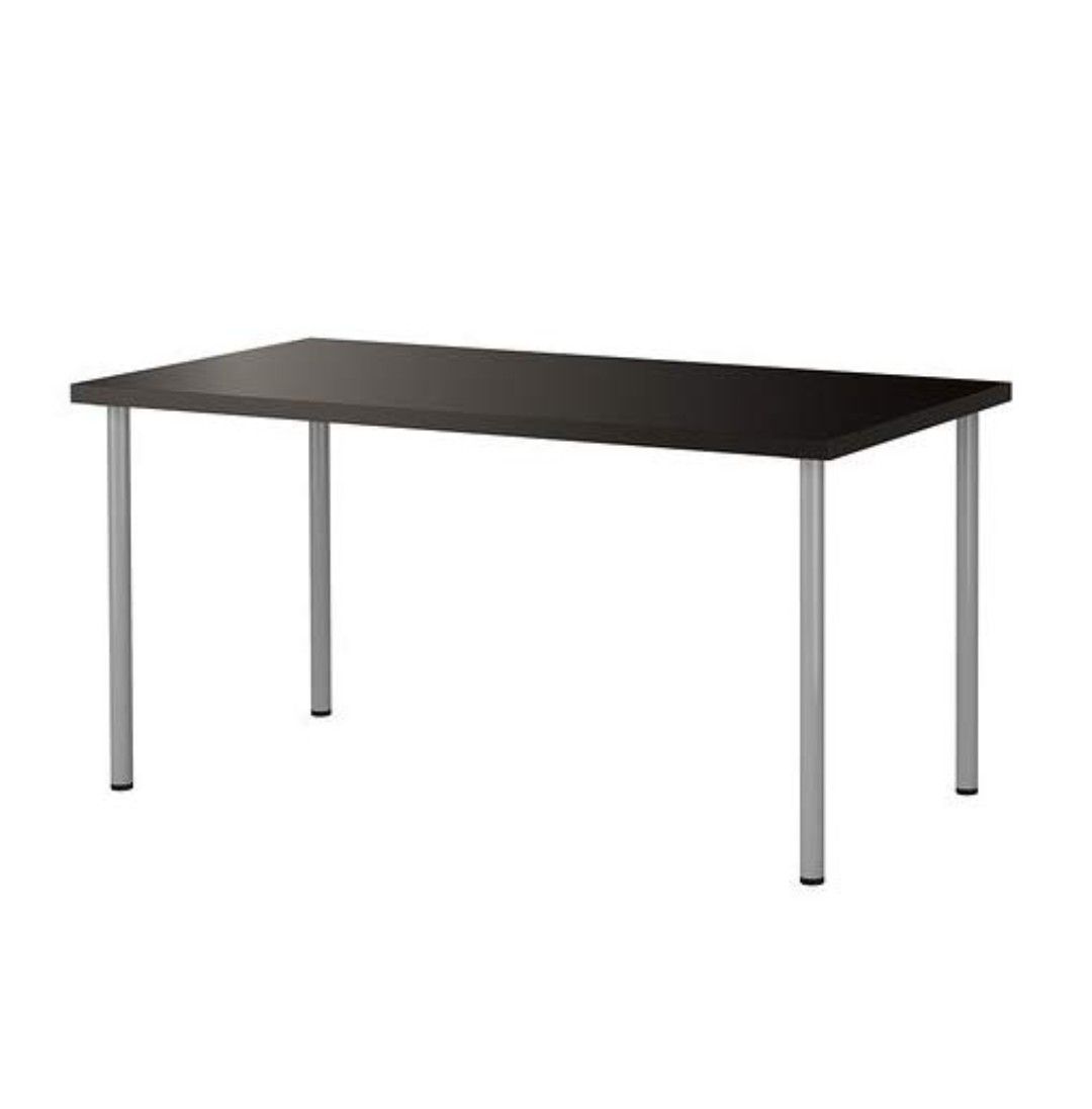 Ikea 59" x 29" black office desk metal legs