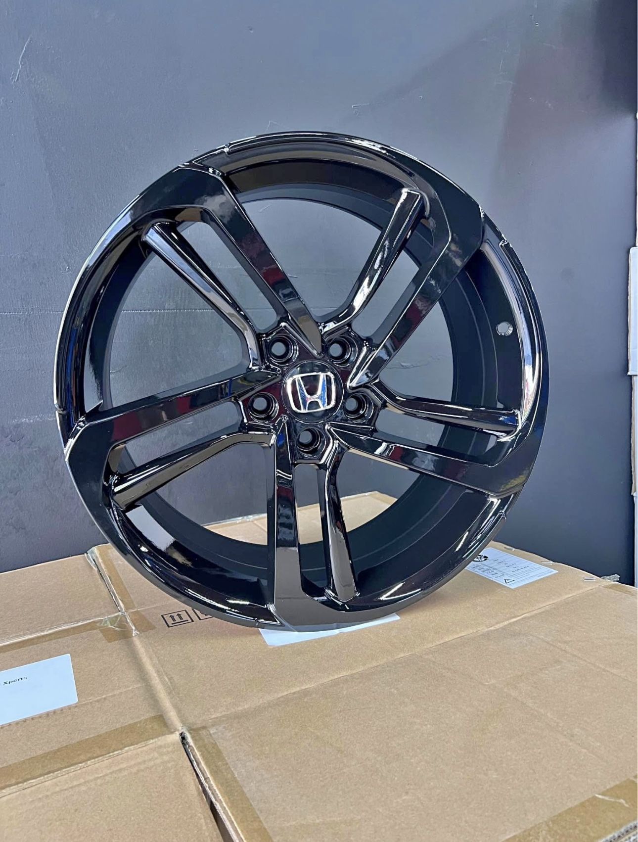 New Set Of Wheels 19" Honda Sport Style Gloss Black Wheels In Stock For Sale, WE FINANCE