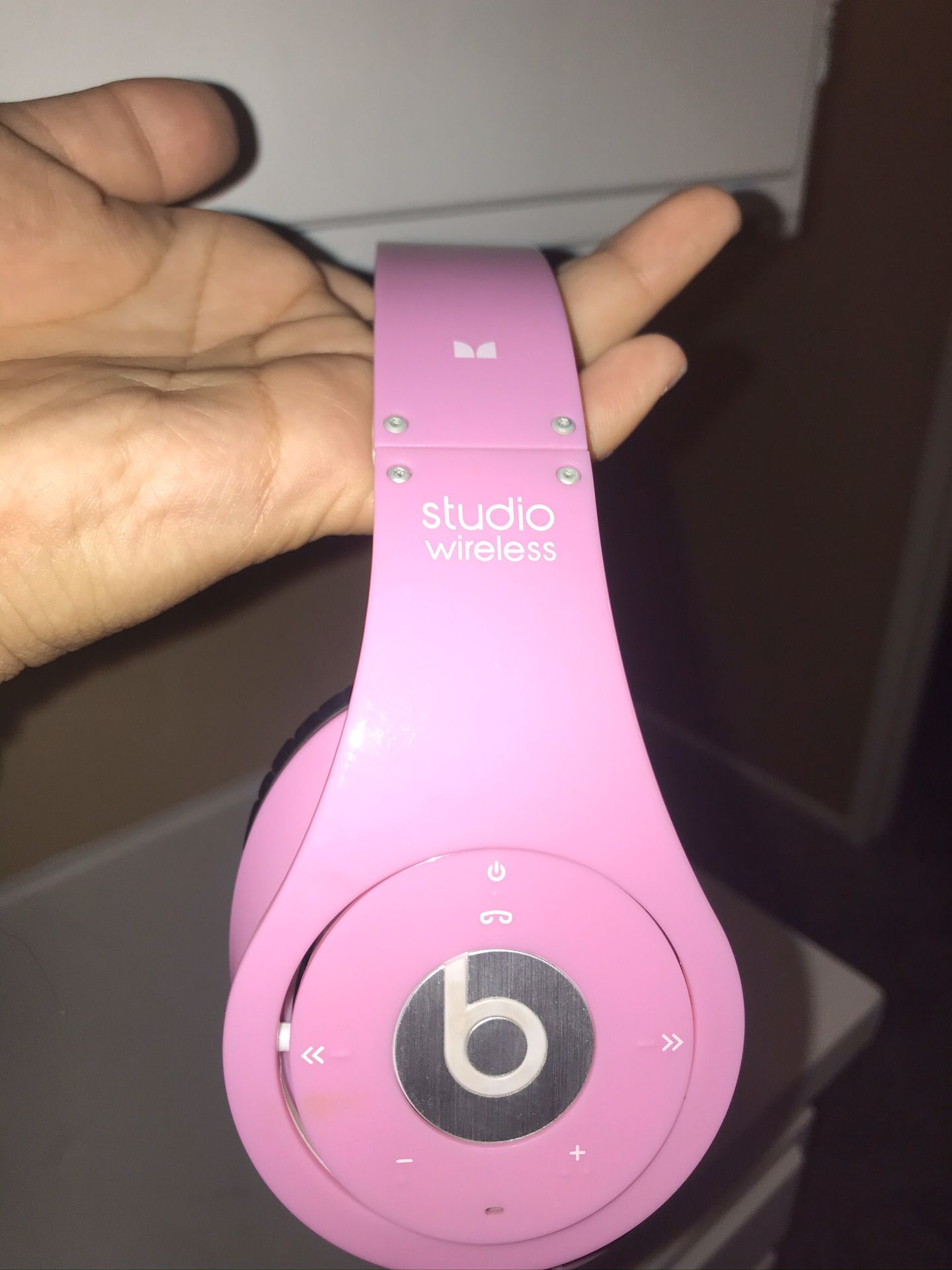 Pink studio wireless beats headphones