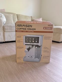 AIRMSEN Coffee Espresso Machine with Color Touchscreen, 20 Bar Cappuccino Latte Machines with Automatic Milk Frother