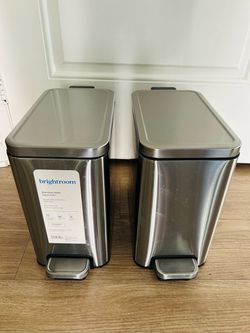 2 trash cans