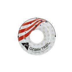 Ozark Trail 45" White Americana River Tube Float, Adult Unisex