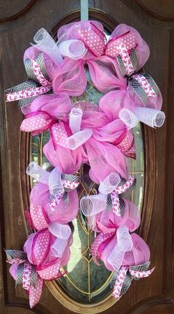 Breast Cancer Ribbon wreath