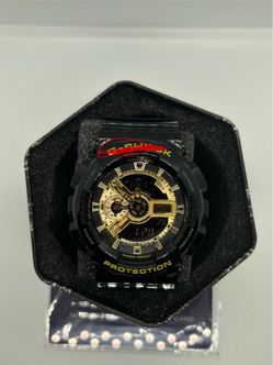 Casio G-Shock Black and Gold Ana-Digi Watch