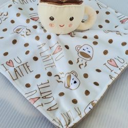 Sweet Soothie I Love You Latte baby Blanket Lovey Mary Meyer Coffee Mug Plush 
