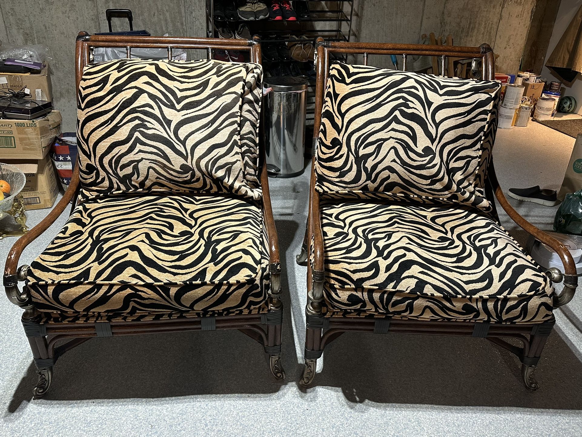 Bamboo Animal print Chairs