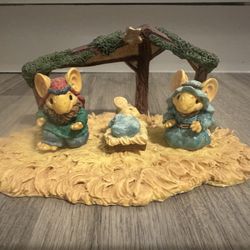 Little Cheesens Ganz Creche Base Joseph Mary Baby Jesus
