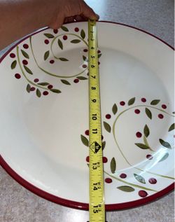 $10 Serving Plater ceramic 15” in mint condition dishwasher safe