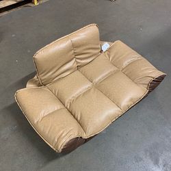 NEW $55 Medium-Large Folding Armrest Dog Pet Sofa Bed 40” Couch Lounge PU Leather (Light Brown)