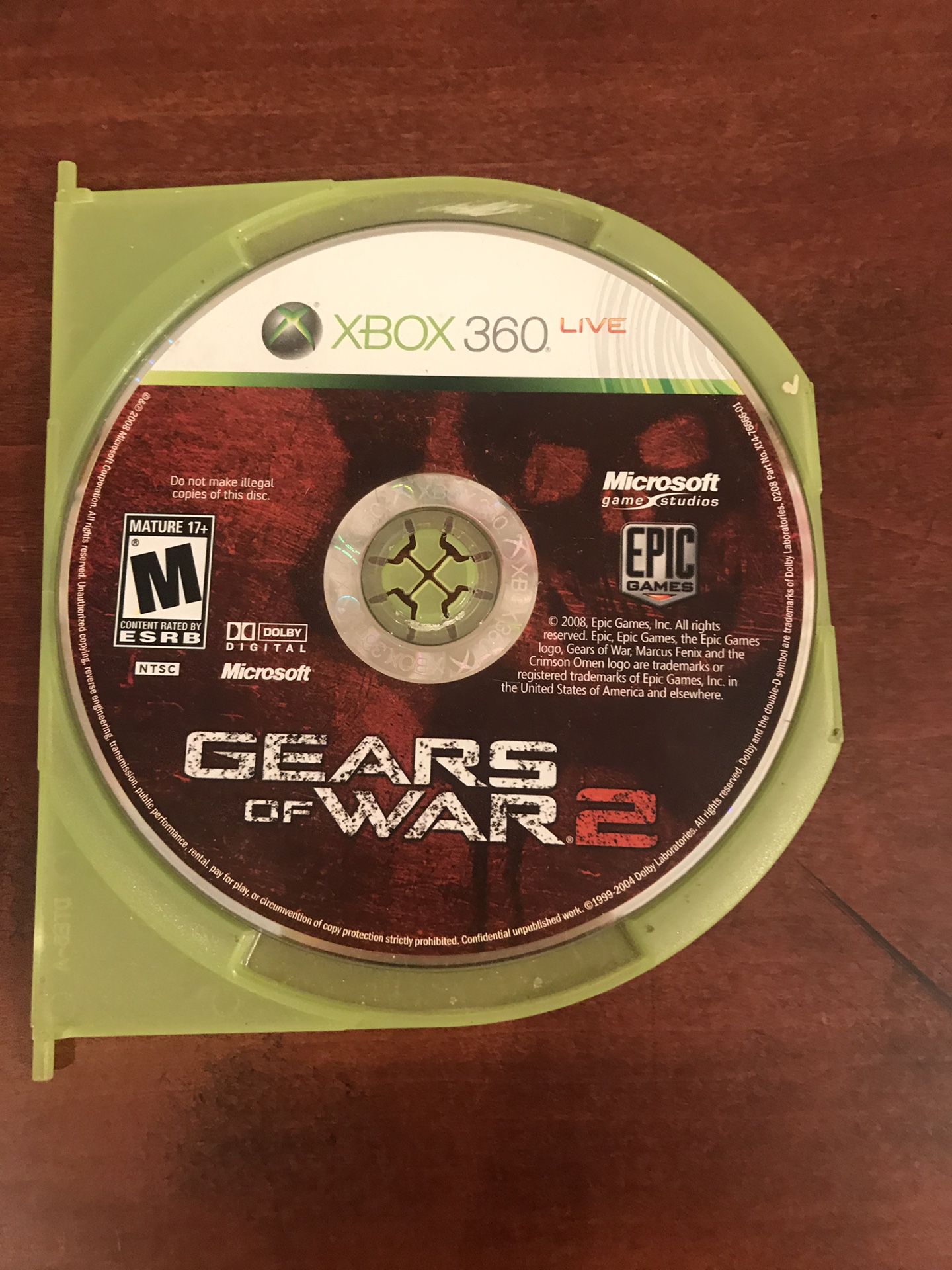 XBOX 360 Game Gears Of War 2