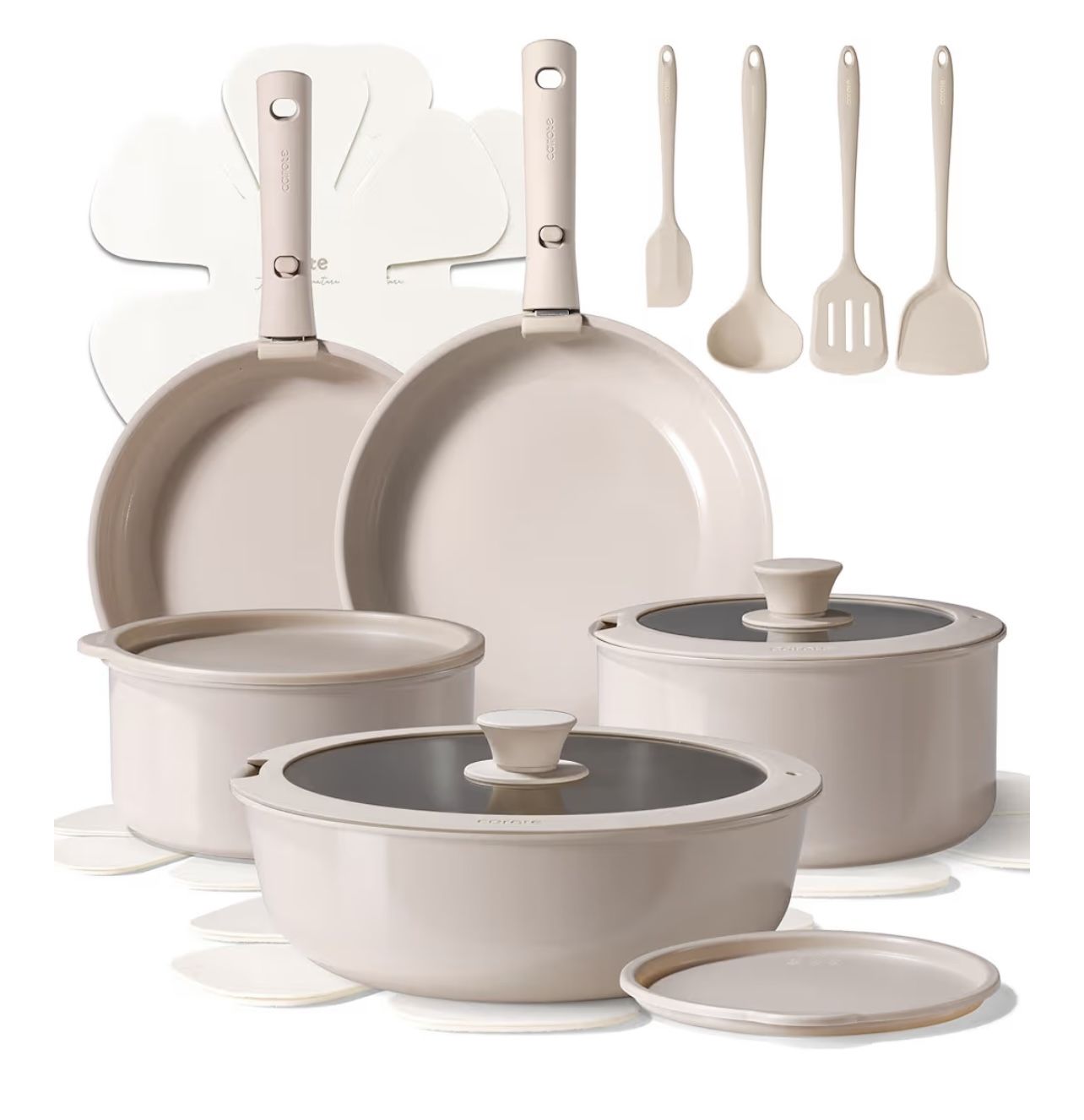12-piece Cookware Set With Detachable Handles