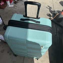 Large American Tourister Hard Shell Suitcase – Turquoise Spinner Luggage