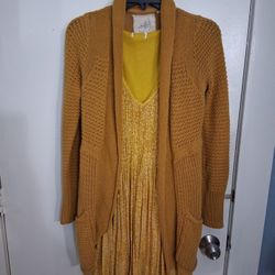 Angel Of The North Sweater/ Old Navy Summer Dress