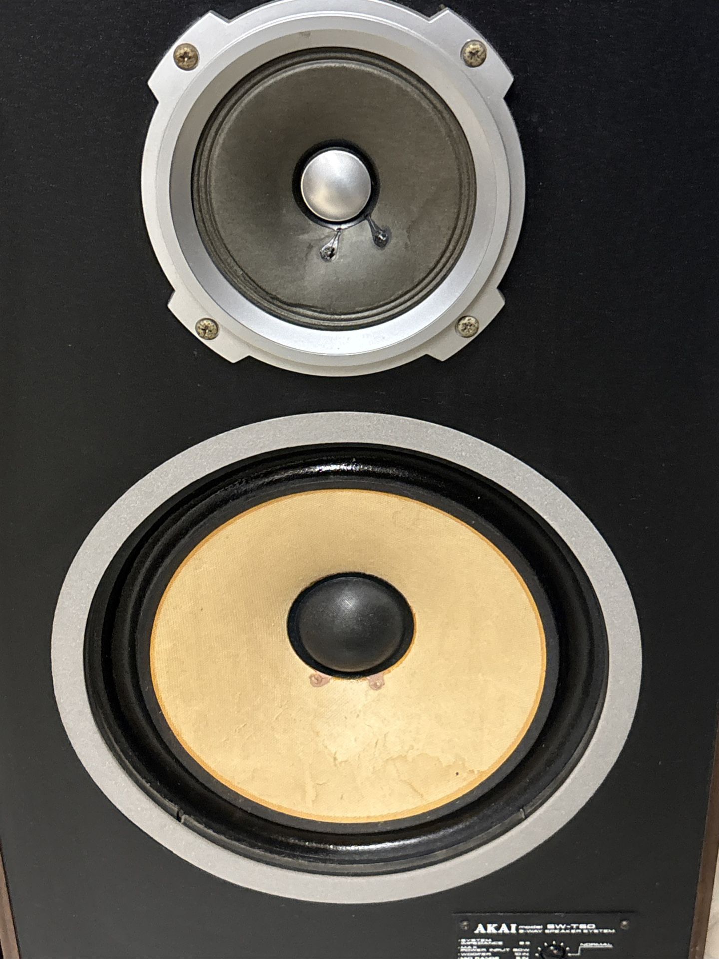 Hi Fi Vintage Akai SW T50 Speakers 3 Way Loud Sound Made In Japan