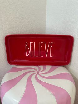RAE DUNN BELIEVE XMAS PLATTER