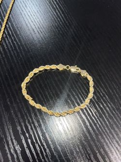 Gold Filled Rope Bracelet