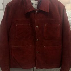 Mens new Suede Red Jacket Cropped Fit 