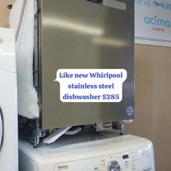 Like New Whirlpool Stainless Steel Dishwasher 