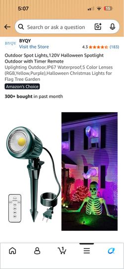 BYQY Outdoor Spotlight with Timer Remote