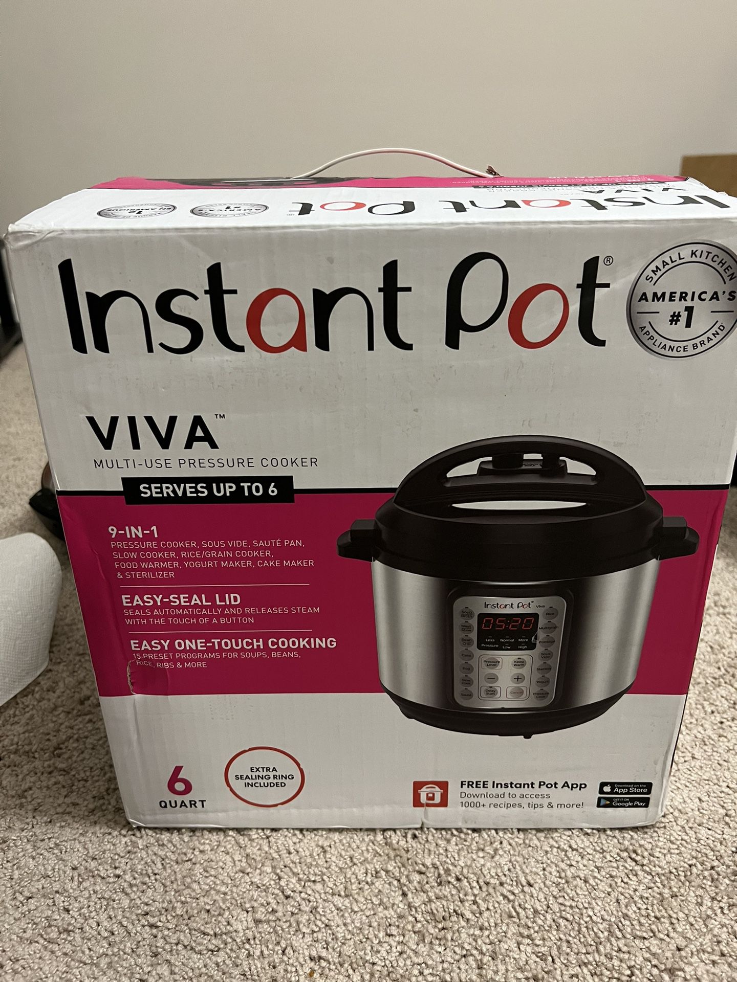  Instant Pot Viva 6Qt 9-in-1 Multi-Cooker, Silver: Home