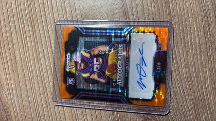 Mason Taylor Prizm Draft Picks RC Auto Orange /75