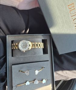 Bulova Women's Watch and Jewelry Gift Set