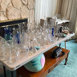 New And Antique Glass Vases Candle Holders And More